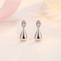 Cubic Zircon Brass Earring, polished, fashion jewelry & micro pave cubic zirconia & for woman 