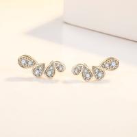 Cubic Zircon Brass Earring, polished, fashion jewelry & micro pave cubic zirconia & for woman 