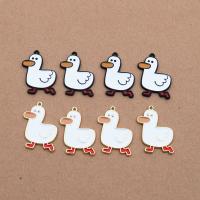 Zinc Alloy Enamel Pendants, Duck, plated, DIY 