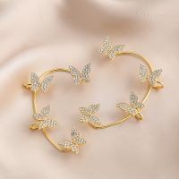 Earring Cuff and Wraps, Zinc Alloy, fashion jewelry & for woman & with rhinestone 