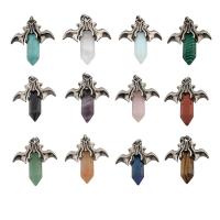 Gemstone Zinc Alloy Pendants, with Zinc Alloy & Unisex Approx 6mm 