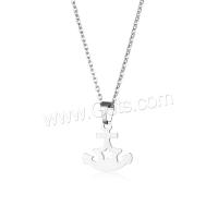 Stainless Steel Jewelry Necklace, 304 Stainless Steel, Anchor, polished, fashion jewelry & for woman & hollow Approx 45 cm 