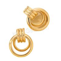 Boucle d'oreille de Clip en alliage de zinc, Placage de couleur d'or, bijoux de mode & pour femme Vendu par paire