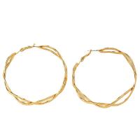 Zinc Alloy Hoop Earring, gold color plated, fashion jewelry & for woman & hollow 