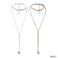 Collier de coquillages, coquille, avec Microfibre, Réglable & bijoux de mode & pour femme, plus de couleurs à choisir, 50mm Environ 29 cm, Vendu par PC