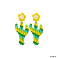 Glass Seed Beads Earring, Seedbead, Opuntia Stricta, fashion jewelry & for woman, mixed colors 