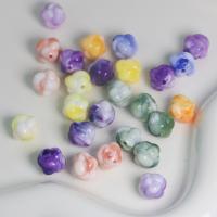 Painted Acrylic Beads, Flower Bud, DIY 12mm 