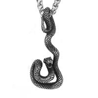 Collier de bijoux de titane, Acier titane, serpent, poli, bijoux de mode & styles différents pour le choix & pour homme cm, Vendu par PC