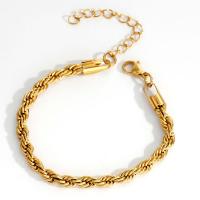 Stainless Steel Chain Bracelets, 304 Stainless Steel, Vacuum Ion Plating, fashion jewelry & Unisex 