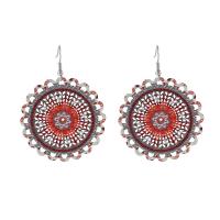 Boucle d'oreille goutte Zinc Alloy, alliage de zinc, fleur, impression, style folk & pour femme & creux Vendu par paire