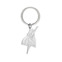 Stainless Steel Key Chain, 304 Stainless Steel, Unisex original color 