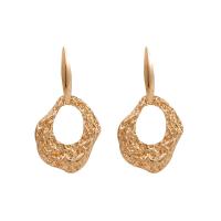 Boucle d'oreille goutte Zinc Alloy, alliage de zinc, Placage de couleur d'or, bijoux de mode & pour femme & creux Vendu par paire