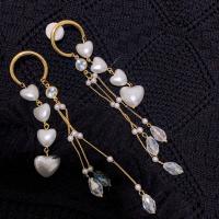 Plastic Pearl Zinc Alloy Earring, with Plastic Pearl, plated, fashion jewelry & for woman 