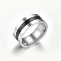 Edelstahl Fingerring, 316 L Edelstahl, Vakuum-Ionen-Beschichtung, Modeschmuck & unisex & verschiedene Größen vorhanden, 8MM, verkauft von PC