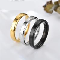 Edelstahl Fingerring, 316 L Edelstahl, Vakuum-Ionen-Beschichtung, Modeschmuck & unisex & verschiedene Größen vorhanden, keine, 4MM, verkauft von PC