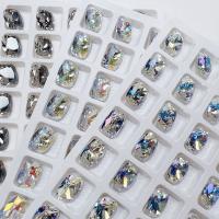 Polymer Clay Nagel Kunst, Glas, Quadrat, DIY, keine, 8x10mm, 45PCs/Menge, verkauft von Menge