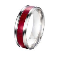 Edelstahl Fingerring, 304 Edelstahl, Vakuum-Ionen-Beschichtung, Modeschmuck & unisex & verschiedene Größen vorhanden, zwei verschiedenfarbige, verkauft von PC