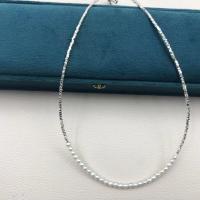 Collar de perlas de plata esterlina, Perlas cultivadas de agua dulce, con Plata de ley 925, con 5cm extender cadena, Esférico, Joyería & para mujer, Blanco, 4-5mm, longitud:aproximado 40 cm, Vendido por UD