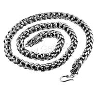 Collar de la joyería de plata esterlina, plata de ley 925, Dragón, chapado, diverso tamaño para la opción & para hombre, plateado, Vendido por UD