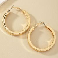 Zinc Alloy Hoop Earring, plated, fashion jewelry & for woman 