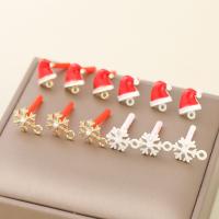 Zinc Alloy Enamel Pendants, Christmas Design & DIY 