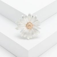 Enamel Brooch, Zinc Alloy, Daisy, plated, fashion jewelry & for woman, white 