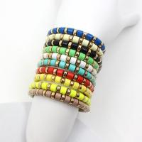 Fashion Zinc Alloy Bracelets, Column, gold color plated, fashion jewelry & Bohemian style & stoving varnish & Unisex Inner Approx 55mm 