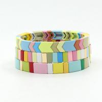 Fashion Zinc Alloy Bracelets, stoving varnish, fashion jewelry & Bohemian style & elastic & Unisex Inner Approx 55mm 