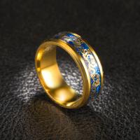 Edelstahl Fingerring, 201 Edelstahl, plattiert, Modeschmuck & unisex & verschiedene Größen vorhanden, keine, 8MM, verkauft von PC