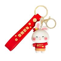 Plastic Key Chain, Soft PVC, with Zinc Alloy, cute & Unisex 