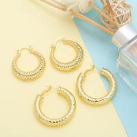 Brass Hoop Earring, plated, fashion jewelry golden 