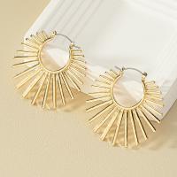 Zinc Alloy Leverback Earring, gold color plated, fashion jewelry & for woman & hollow 