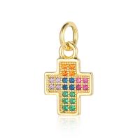 Colgante de Micro Pavé de Zirconía Cúbica, metal, chapado en color dorado, Joyería & Bricolaje & diferentes estilos para la opción & micro arcilla de zirconia cúbica, más colores para la opción, Vendido por UD