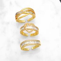 Cubic Zirconia Micro Pave Brass Finger Ring, plated, fashion jewelry & micro pave cubic zirconia Inner Approx 17mm 