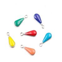 Enamel Stainless Steel Pendant, 304 Stainless Steel, Teardrop, DIY Approx 