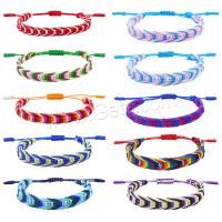 Pulsera tejida en cadena, cordón poliéster, hecho a mano, Estilo bohemio & unisexo & ajustable, más colores para la opción, longitud:aproximado 15-27 cm, Vendido por UD