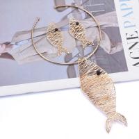 Fashion Zinc Alloy Jewelry Sets, Fish, plated, fashion jewelry & for woman & hollow 