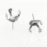 Stainless Steel Earring Stud Component, 316L Stainless Steel, DIY original color 