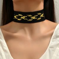 Mode Choker Halskette, Nylon, mit Verlängerungskettchen von 8CM, Modeschmuck & für Frau, schwarz, Länge:ca. 28 cm, verkauft von PC