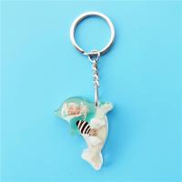 Resin Key Chain, with Zinc Alloy, epoxy gel 48mmu00d738mmu00d717mm, Approx 