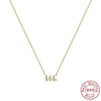 Zircon cubique Micro Pave collier en argent sterling, Argent sterling 925, avec 5mm chaînes de rallonge, styles différents pour le choix & pavé de micro zircon & pour femme Environ 40 mm, Vendu par PC