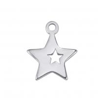 Stainless Steel Star Pendant, 304 Stainless Steel, Vacuum Ion Plating, DIY & hollow 