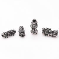 Stainless Steel Beads, 304 Stainless Steel, Mythical Wild Animal, Vacuum Ion Plating, fashion jewelry & DIY black 