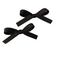 Clips de pico, Poliéster y algodón, con fundición, Lazo, 2 piezas & para  los niños, Negro, 75mm, Vendido por Set