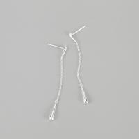 Boucle d'oreille goutte argent sterling, Argent sterling 925, bijoux de mode & pour femme, 50mm, Vendu par paire