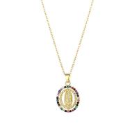 Cubic Zirconia Stainless Steel Necklace, 304 Stainless Steel, with 1.97inch extender chain, Vacuum Plating, fashion jewelry & micro pave cubic zirconia & for woman, golden Approx 15.75 Inch 