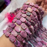 Single Gemstone Beads, Natural Stone, polished, DIY, pink Approx 38-40 cm 