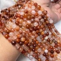 Single Gemstone Beads, Red Marble Glue Stone, polished, DIY Approx 38-40 cm 