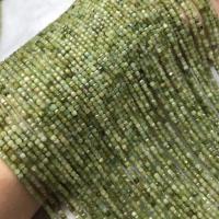 Perles de Tourmaline naturels, poli, DIY, vert clair, 2-2.5mm Environ 38-40 cm, Vendu par brin