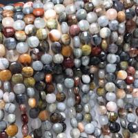 Single Gemstone Beads, Hawk-eye Stone, polished, DIY Approx 38-40 cm 